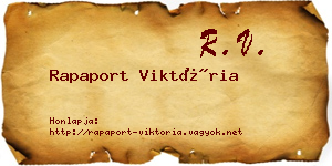 Rapaport Viktória névjegykártya